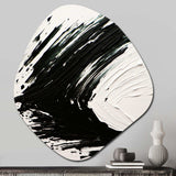 Essential Being Black And White Abstract - Asymmetric Metal Wall Art