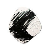 Essential Being Black And White Abstract - Asymmetric Metal Wall Art