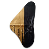 Essential Nature Abstract Gold And Black - Asymmetric Metal Wall Art