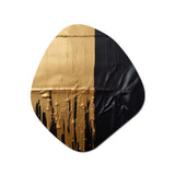 Essential Nature Abstract Gold And Black - Asymmetric Metal Wall Art