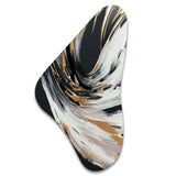 Golden River Wildness Abstract Gold And Black I - Asymmetric Metal Wall Art