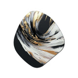 Golden River Wildness Abstract Gold And Black I - Asymmetric Metal Wall Art