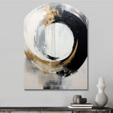 New Balance Dreams Abstract Gold And Black I - Asymmetric Metal Wall Art