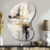 Essential Bliss Minimalism Abstract Gold Painting - Asymmetric Metal Wall Art