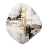 Essential Bliss Minimalism Abstract Gold Painting - Asymmetric Metal Wall Art