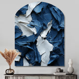 Bliss Of Happiness In Aegean Blue - Asymmetric Metal Wall Art