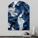 Bliss Of Happiness In Aegean Blue - Asymmetric Metal Wall Art