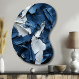 Bliss Of Happiness In Aegean Blue - Asymmetric Metal Wall Art