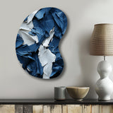 Bliss Of Happiness In Aegean Blue - Asymmetric Metal Wall Art