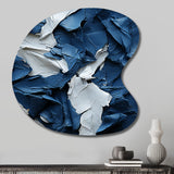 Bliss Of Happiness In Aegean Blue - Asymmetric Metal Wall Art