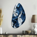 Bliss Of Happiness In Aegean Blue - Asymmetric Metal Wall Art