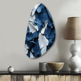 Bliss Of Happiness In Aegean Blue - Asymmetric Metal Wall Art