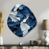 Bliss Of Happiness In Aegean Blue - Asymmetric Metal Wall Art