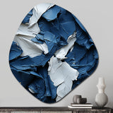 Bliss Of Happiness In Aegean Blue - Asymmetric Metal Wall Art