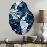 Bliss Of Happiness In Aegean Blue - Asymmetric Metal Wall Art