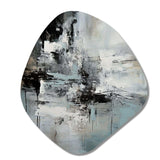 Serene Subtility In Abstract Light Blue I - Asymmetric Metal Wall Art