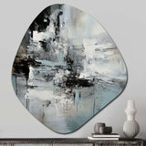 Serene Subtility In Abstract Light Blue I - Asymmetric Metal Wall Art