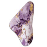 Marble Art In Purple And Gold - Asymmetric Metal Wall Art