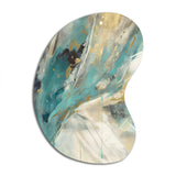 Turquoise Serendipity Abstract Painting II - Asymmetric Metal Wall Art