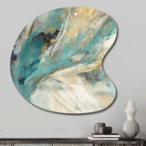 Turquoise Serendipity Abstract Painting II - Asymmetric Metal Wall Art