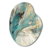 Turquoise Serendipity Abstract Painting II - Asymmetric Metal Wall Art