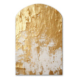 Gentle Abundance Retro Gold Abstract I - Asymmetric Metal Wall Art