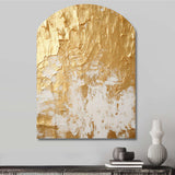 Gentle Abundance Retro Gold Abstract I - Asymmetric Metal Wall Art