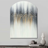 Gentle Gray Serenity - Asymmetric Metal Wall Art