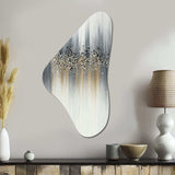 Gentle Gray Serenity - Asymmetric Metal Wall Art