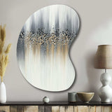 Gentle Gray Serenity - Asymmetric Metal Wall Art