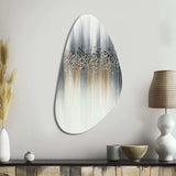 Gentle Gray Serenity - Asymmetric Metal Wall Art