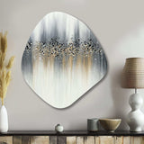 Gentle Gray Serenity - Asymmetric Metal Wall Art