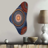 Aboriginal Circular Dot Art Compositions - Asymmetric Metal Wall Art