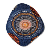 Aboriginal Circular Dot Art Compositions - Asymmetric Metal Wall Art