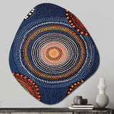 Aboriginal Circular Dot Art Compositions - Asymmetric Metal Wall Art