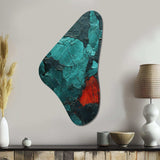 Passage Of Time In Vintage Teal - Asymmetric Metal Wall Art