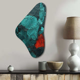 Passage Of Time In Vintage Teal - Asymmetric Metal Wall Art