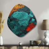 Passage Of Time In Vintage Teal - Asymmetric Metal Wall Art