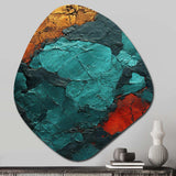 Passage Of Time In Vintage Teal - Asymmetric Metal Wall Art