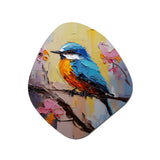 Bluebird Serenade Painting - Asymmetric Metal Wall Art