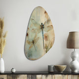 Vintage Painting Of Dragonfly Flying I - Asymmetric Metal Wall Art