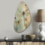 Vintage Painting Of Dragonfly Flying I - Asymmetric Metal Wall Art