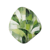 Abstract Green Plants Minimalism Retro Collage - Asymmetric Metal Wall Art