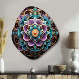 Ancient Colorful Magical Mandala - Asymmetric Metal Wall Art