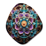 Ancient Colorful Magical Mandala - Asymmetric Metal Wall Art