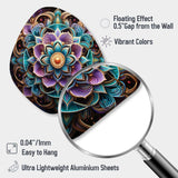 Ancient Colorful Magical Mandala - Asymmetric Metal Wall Art