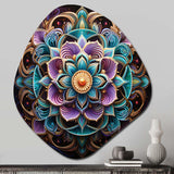 Ancient Colorful Magical Mandala - Asymmetric Metal Wall Art