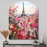 Paris In Bloom Vintage Collage - Asymmetric Metal Wall Art