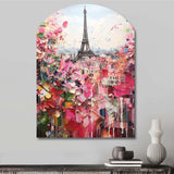 Paris In Bloom Vintage Collage - Asymmetric Metal Wall Art