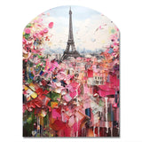 Paris In Bloom Vintage Collage - Asymmetric Metal Wall Art